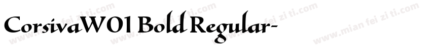CorsivaW01 Bold Regular字体转换